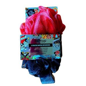 Ed Hardy 2 Pack Bath Sponges
